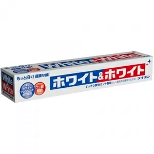Японская зубная паста WHITE&WHITE отбеливающая с кальцием 150 гр.