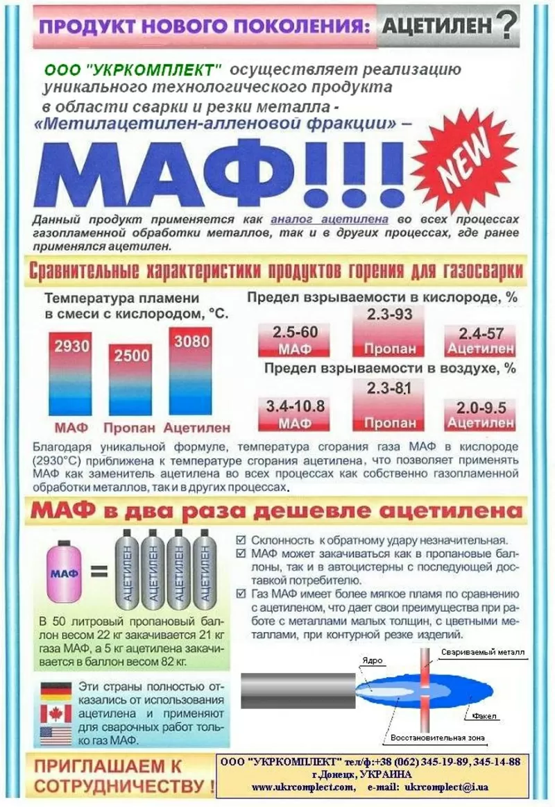 газ МАФ,   сепараторы СГУ– опт,  розн.,   матер.-технич. обеспечение пред