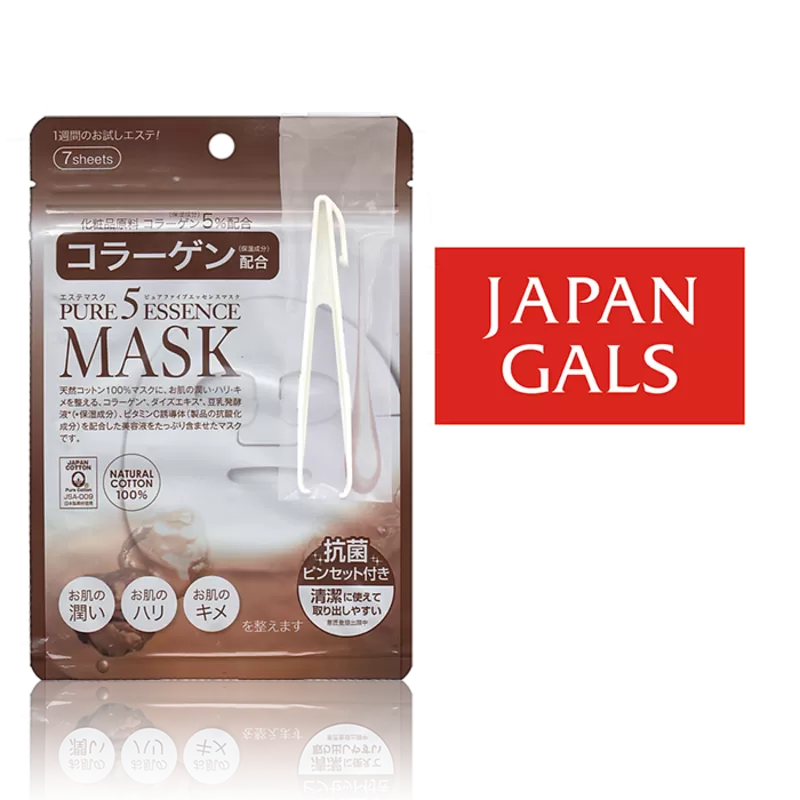 Японская маска с коллагеном Japan Gals Pure 5 Essential 7 шт 2