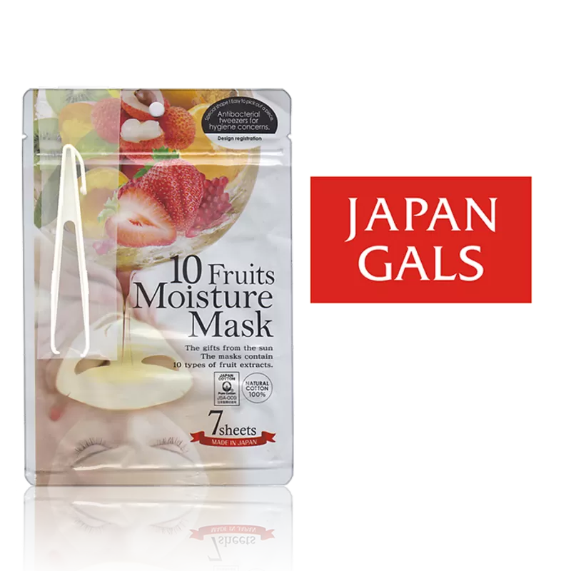 Маска с экстрактами 10 фруктов Japan Gals Pure5 Essential 7 шт