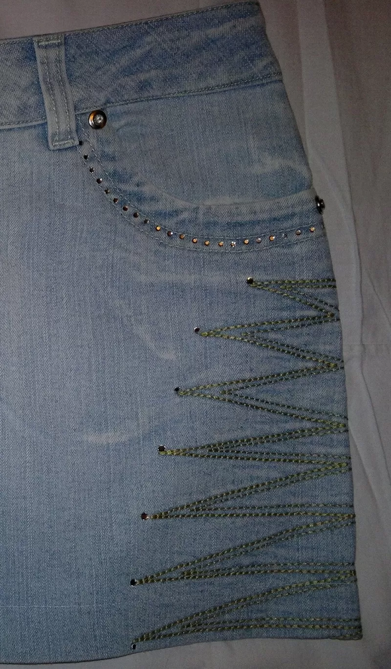 Юбка джинсовая голубая,  размер 42-44 2