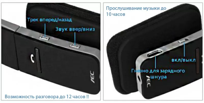 Беспроводные Наушники AEC BQ-618 Bluetooth Гарнитура 2