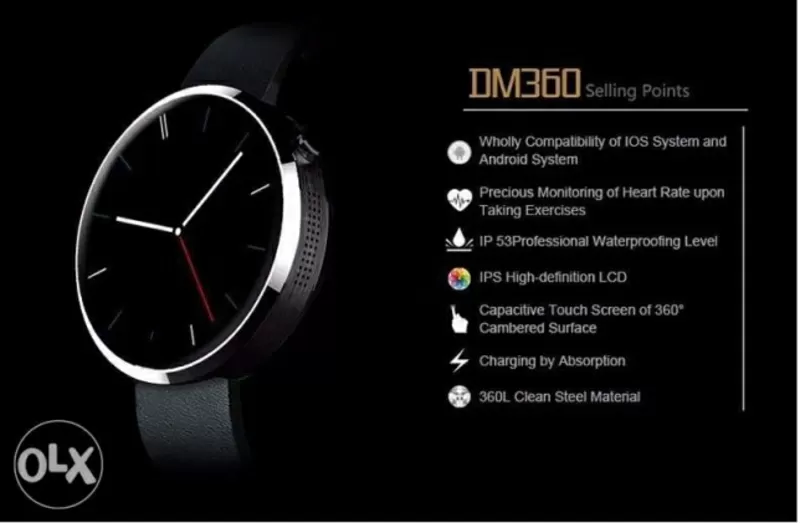 умные Smart-часы DM 360 (аналог Matarola360) 3