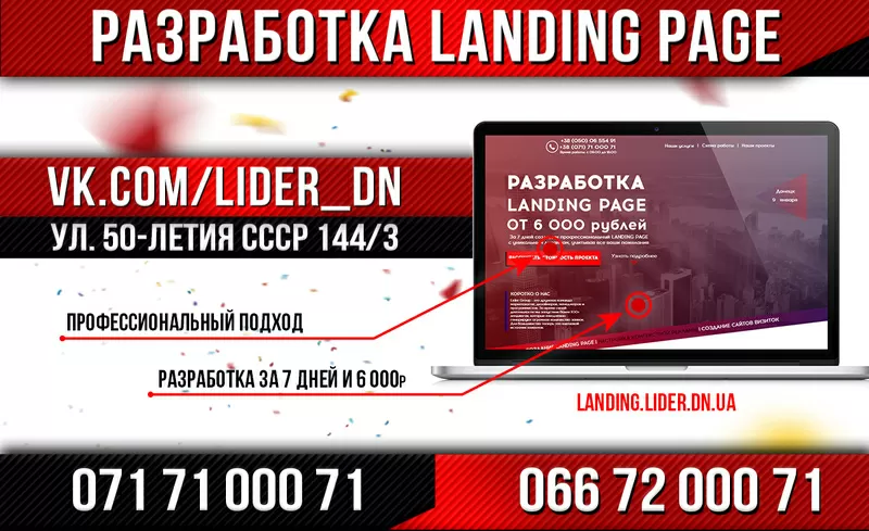 Разработка и продвижение Landing page